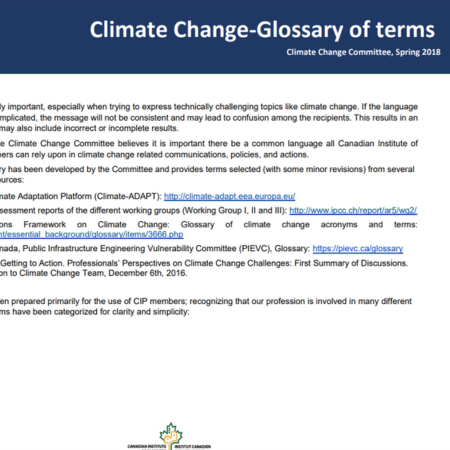 CIP-Glossary of Terms for Climate Change